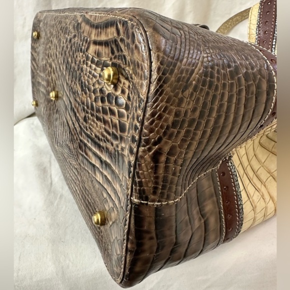 Brahmin Vintage Kylie Oyster Tri-Tone Melbourne Leather - Picture 13 of 15